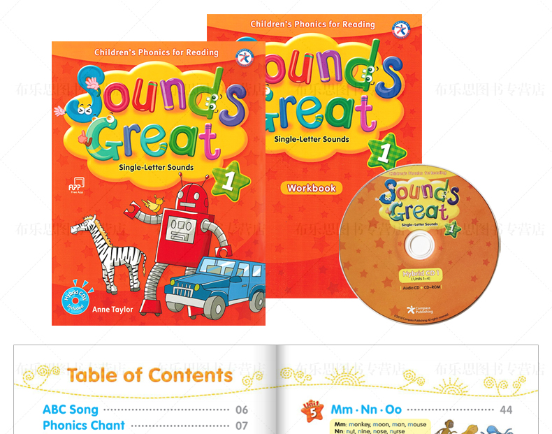自然拼讀小學(xué)發(fā)音教材Phonics Sounds Great1-5冊電子版網(wǎng)盤下載